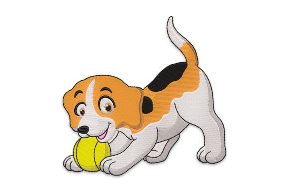 Dog Playing Ball Embroidery Review
