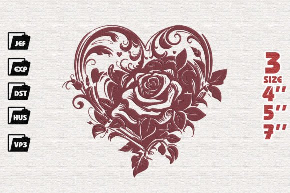 Heart with Rose Embroidery Review for Seasonal Sales