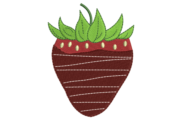 Review: Stripy Chocolate Covered Strawberry Embroidery Design