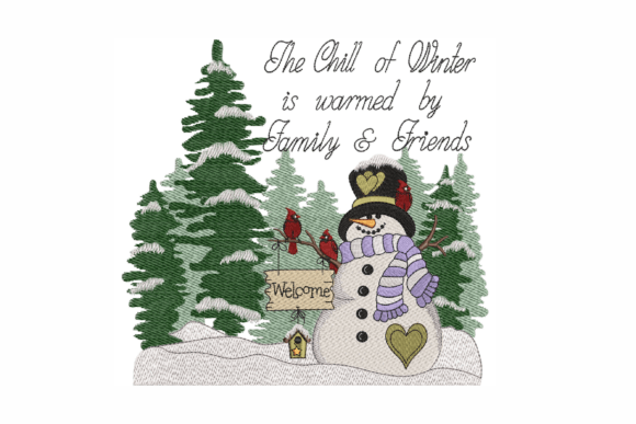 Snowman with Cardinal Embroidery Review